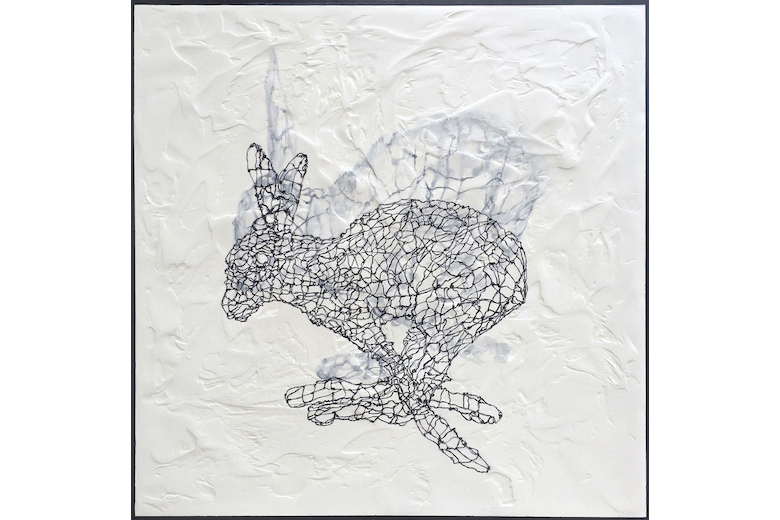 Fell Runner - pen and ink on plaster